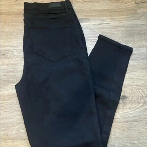Nicole Miller | black super high rise skinny jeans | 12